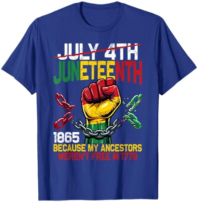 Juneteenth Shirts Black Women Juneteenth African American T-Shirt - T-Shirt | Royal