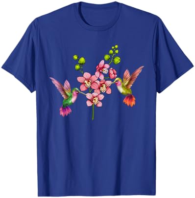 Hummingbird Orchids Hummingbird Lover Hummingbirds T-Shirt - T-Shirt | Royal