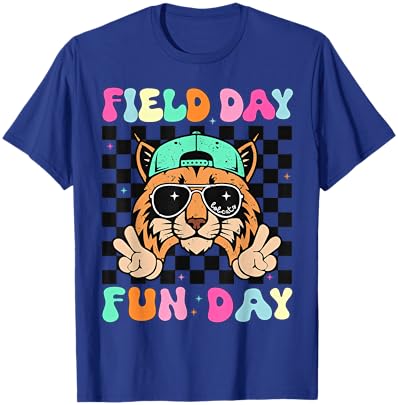 Field Day Fun Day Bobcats School Women Teacher Kids Mom T-Shirt - T-Shirt | Royal