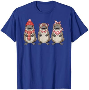 Retro Platypus Cute Valentine T-Shirt - T-Shirt | Royal