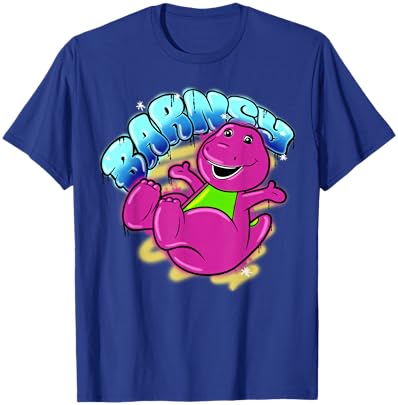 Barney Graffiti Style Bubble Text T-Shirt - T-Shirt | Royal