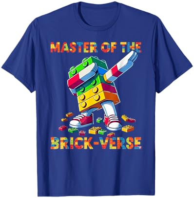 Master of The Brick-Verse Funny Brick Master Builder Dabbing T-Shirt - T-Shirt | Royal
