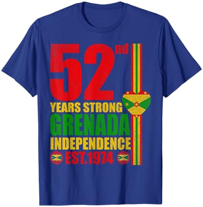 Grenada 52nd Independence Day Grenadian Pride Celebration T-Shirt - T-Shirt | Royal