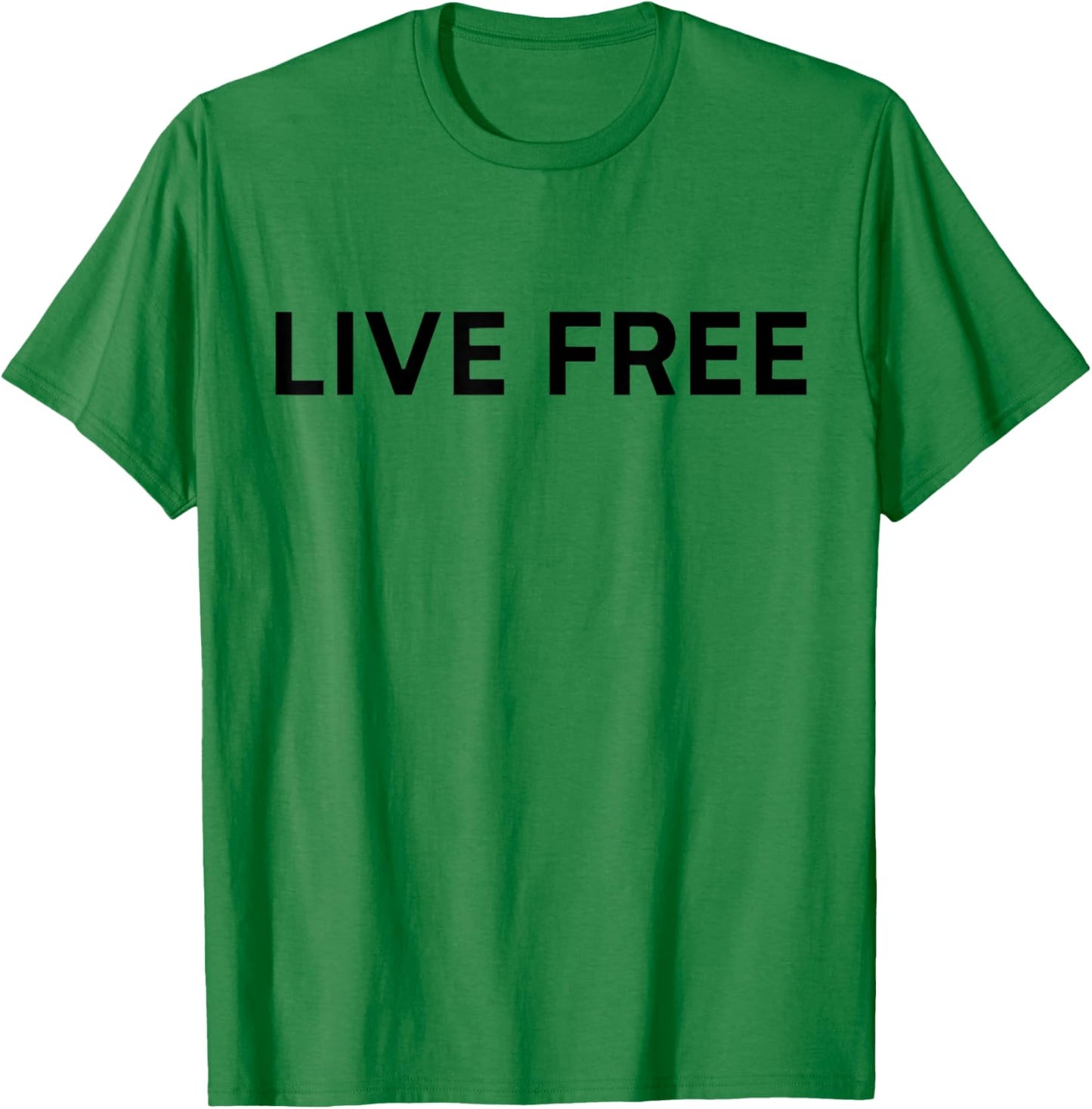 Live Free Christian Conservative Black and White Quote T-Shirt - T-Shirt | Irish Green