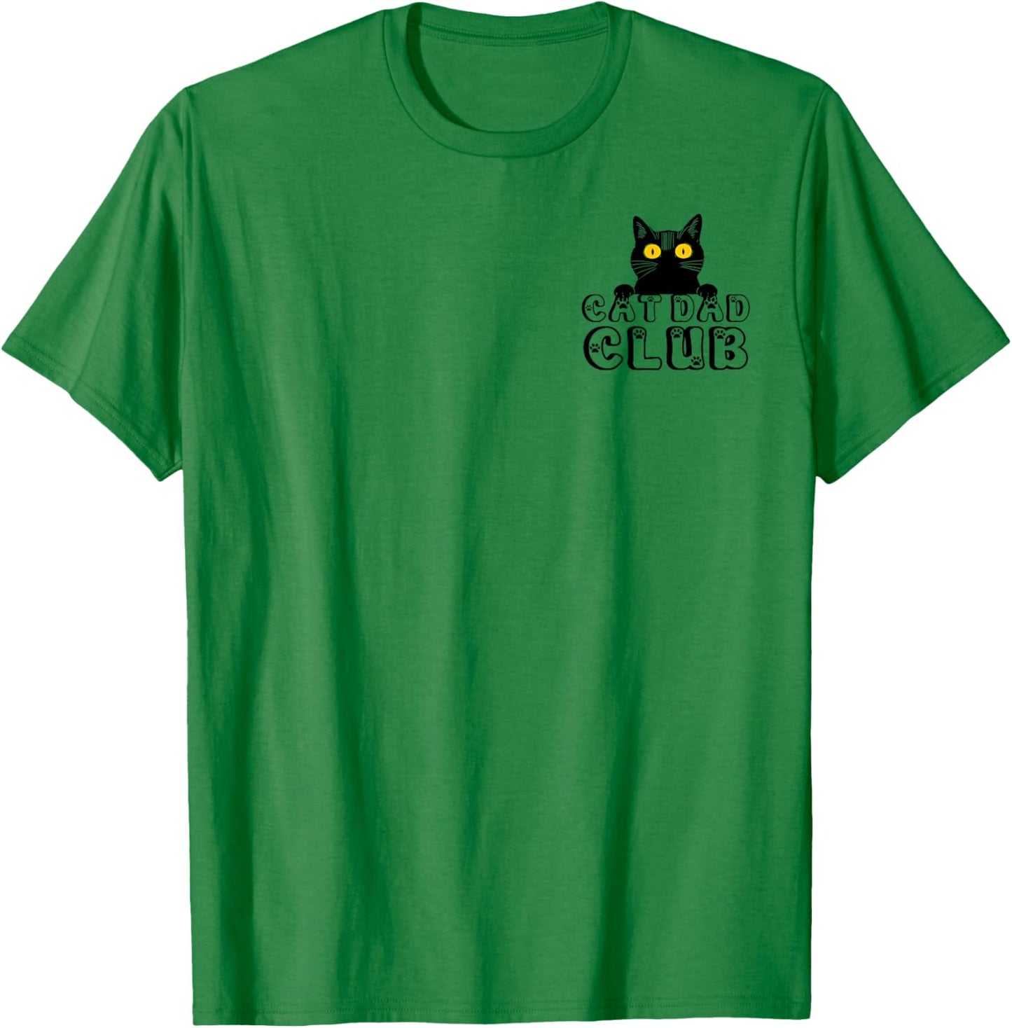 (2 Sided) Funny Cat Dad Club Husband Birthday Fathers Day T-Shirt - T-Shirt | Irish Green