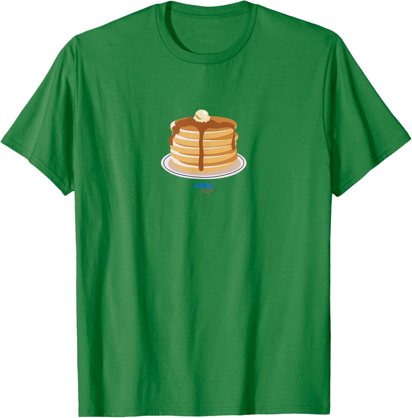 IHOP Pancake Pile Plate T-Shirt - T-Shirt | Irish Green