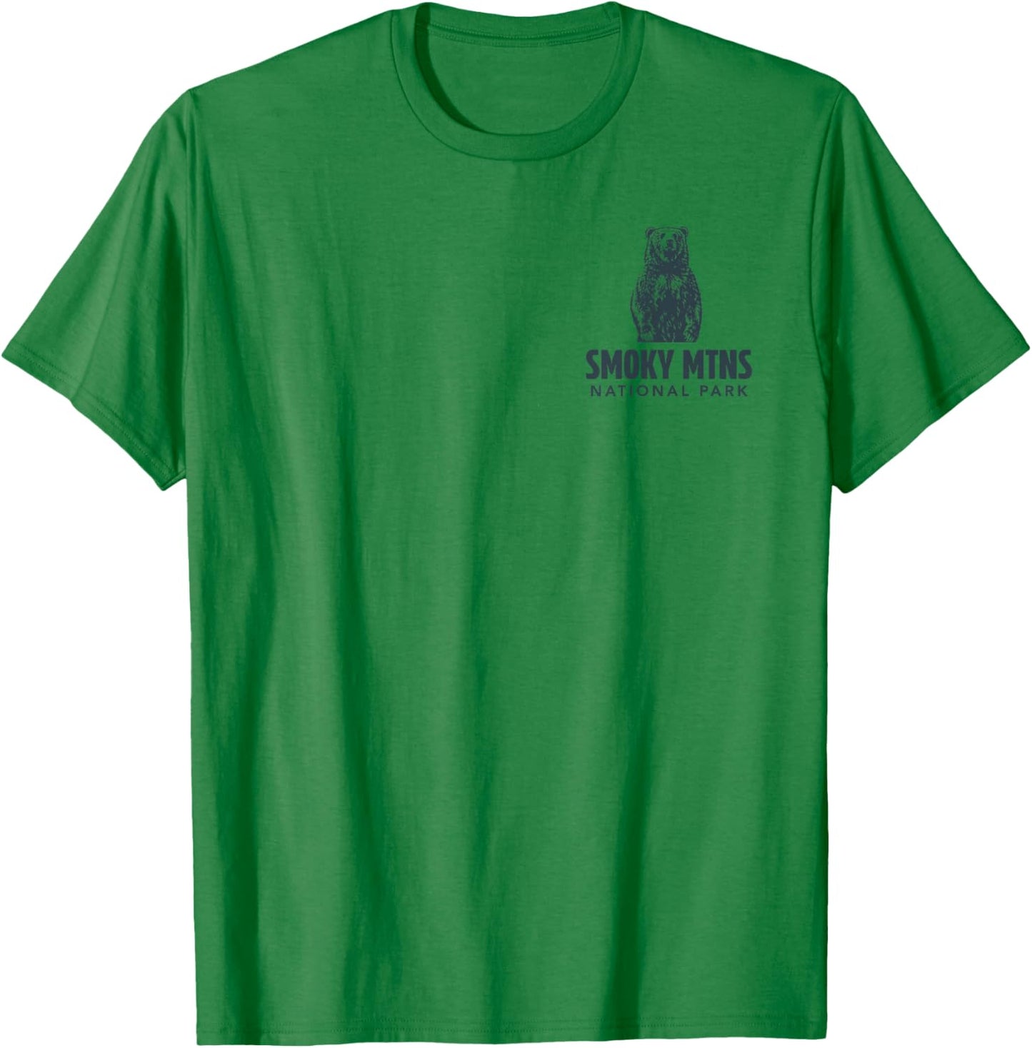 Great Smoky Mountains (Design on Front and Back) T-Shirt - T-Shirt | Irish Green