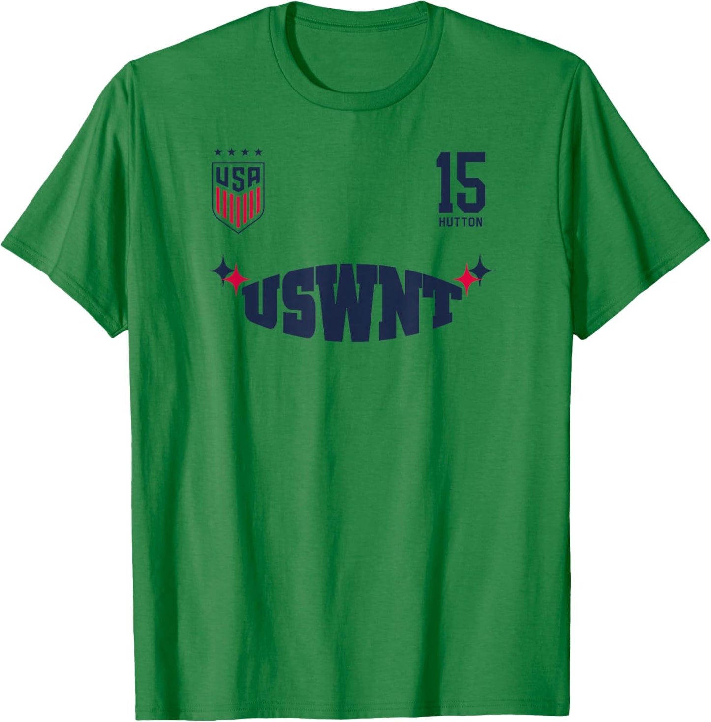 Claire Hutton 16 White USWNT Officially Licensed T-Shirt - T-Shirt | Irish Green