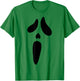Halloween Ghost Scary Face Holiday Costume T-Shirt - T-Shirt | Irish Green