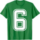 six Seven 67 Matching Number 7 Halloween Birthday Sports 67 T-Shirt - T-Shirt | Irish Green
