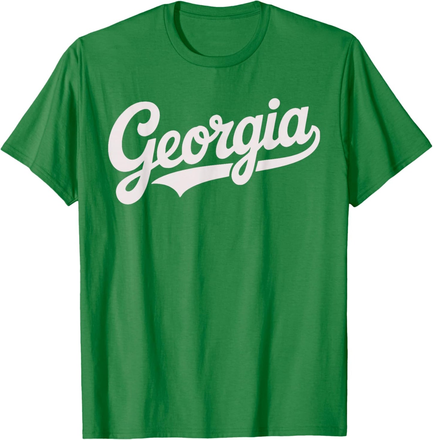 Vintage Georgia Script Retro Swoosh Design T-Shirt - T-Shirt | Irish Green