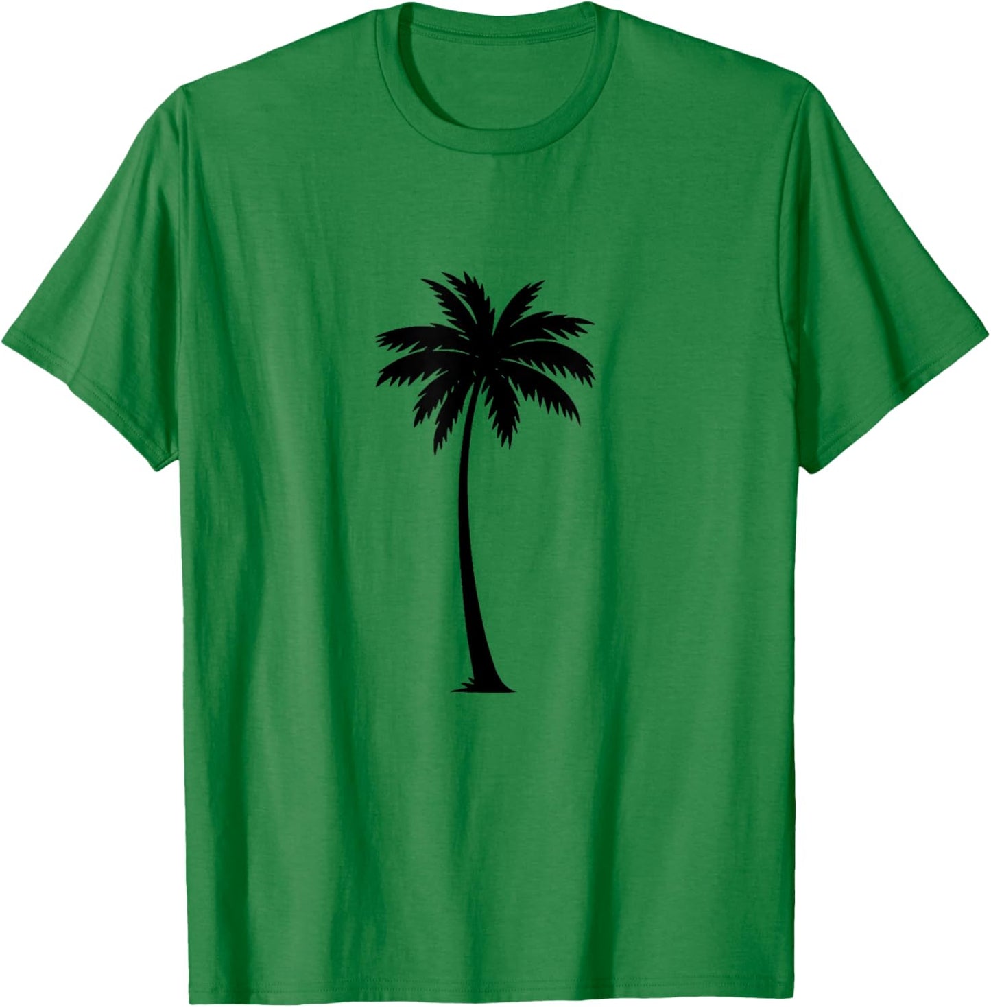 Minimalist Palm Tree Silhouette Coastal Design T-Shirt - T-Shirt | Irish Green
