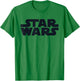 Star Wars A New Hope Logo Classic Black Minimalist T-Shirt - T-Shirt | Irish Green