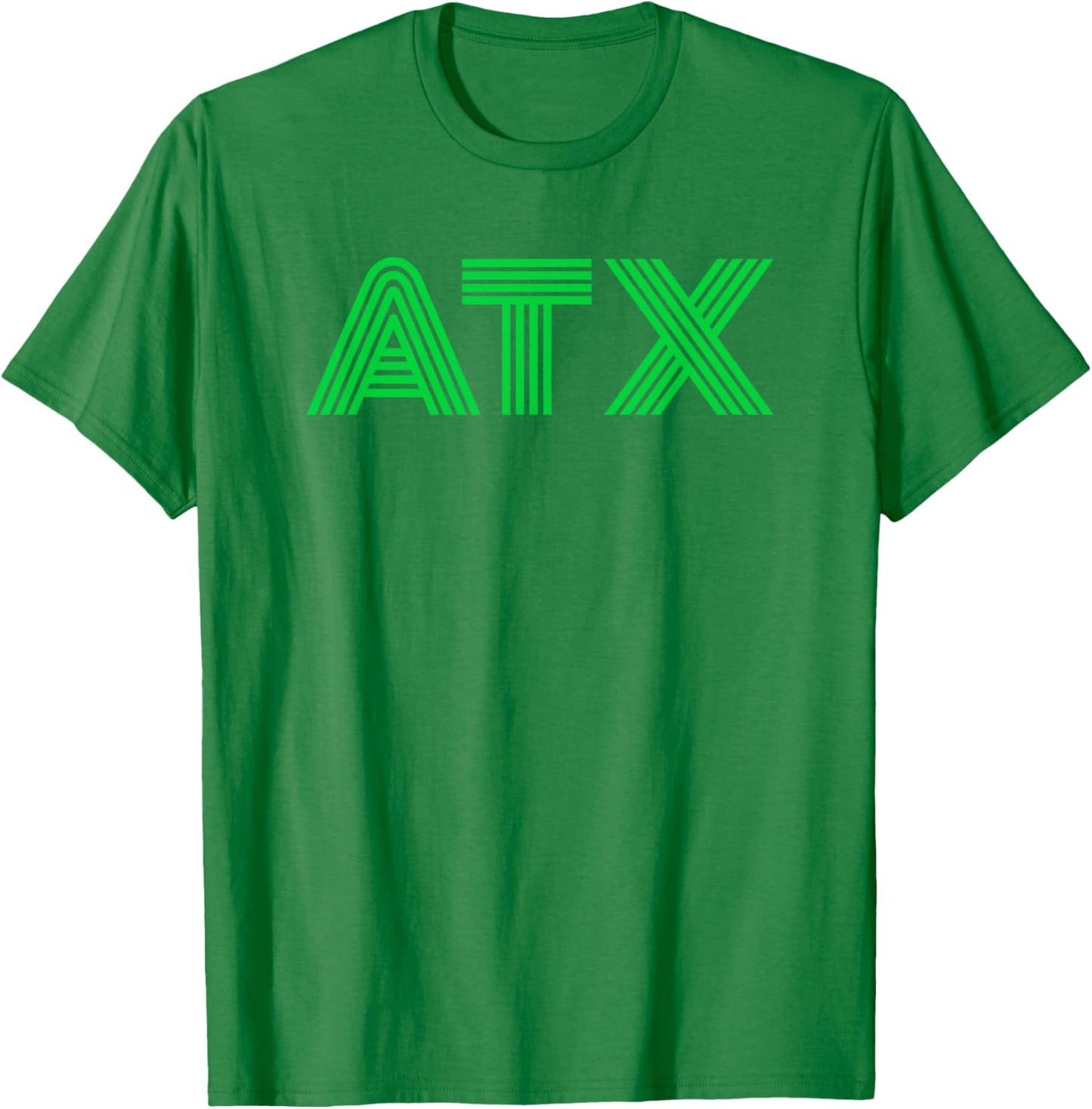 ATX/Austin TX Retro Design in Green T-Shirt - T-Shirt | Irish Green