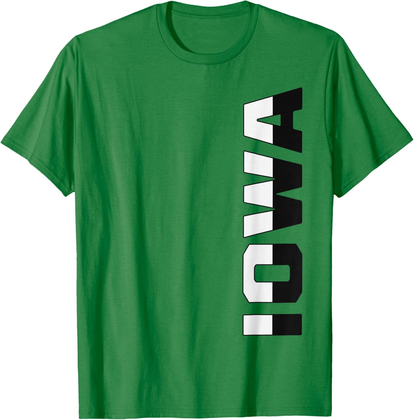 Vintage Iowa Local Pride Vertical IA Vibes T-Shirt - T-Shirt | Irish Green