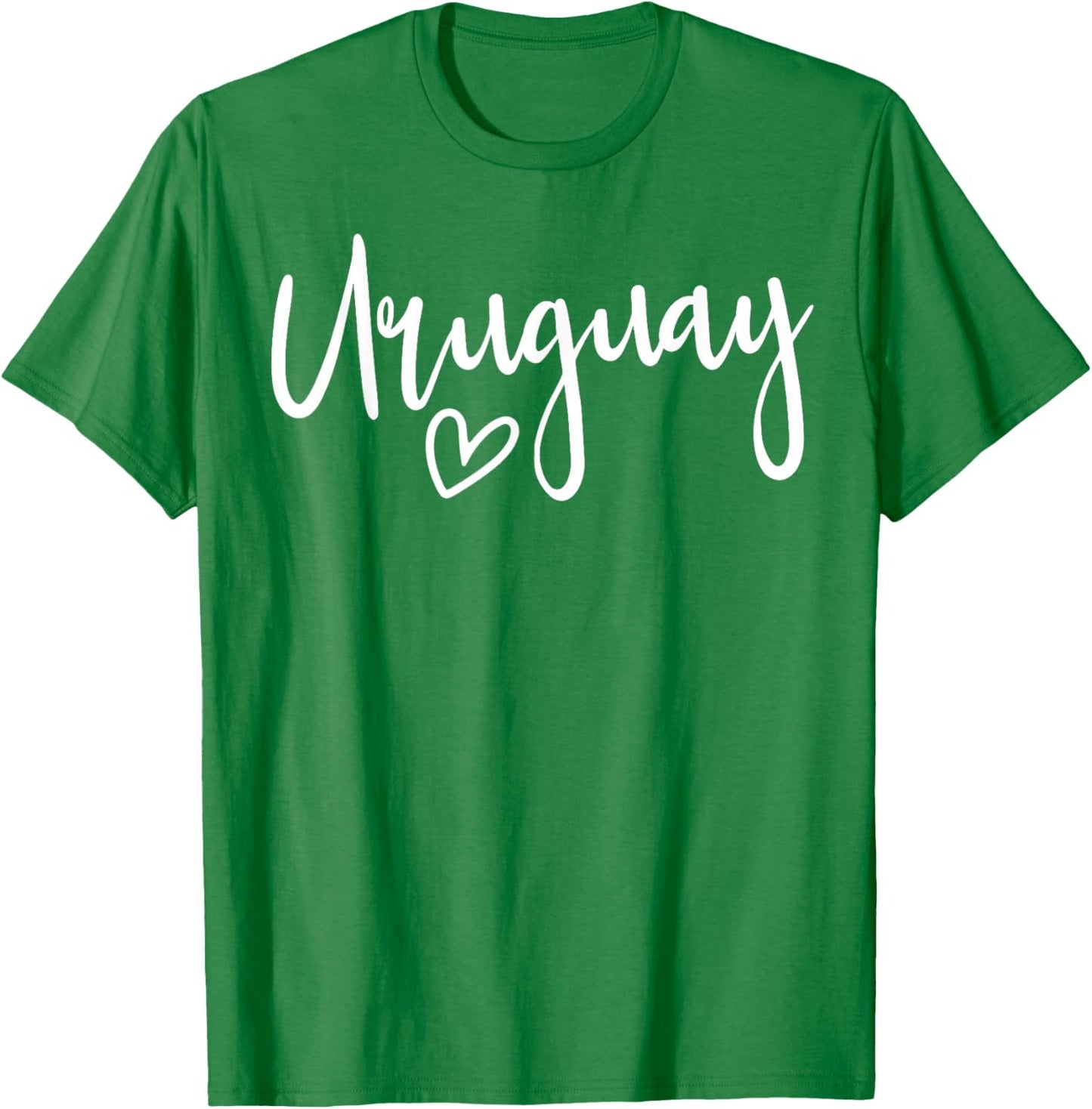 Uruguay Heart Women's Love Uruguay T-Shirt - T-Shirt | Irish Green