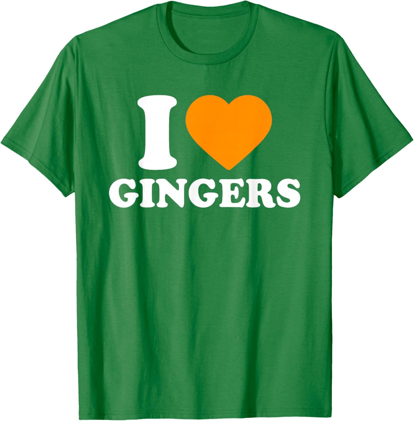 I Love Gingers Shirt, I Heart Gingers St Patricks Day Green T-Shirt - T-Shirt | Irish Green