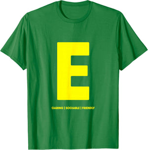 Chipmunks E for Eleanor Letter Print Halloween Costume T-Shirt - T-Shirt | Irish Green