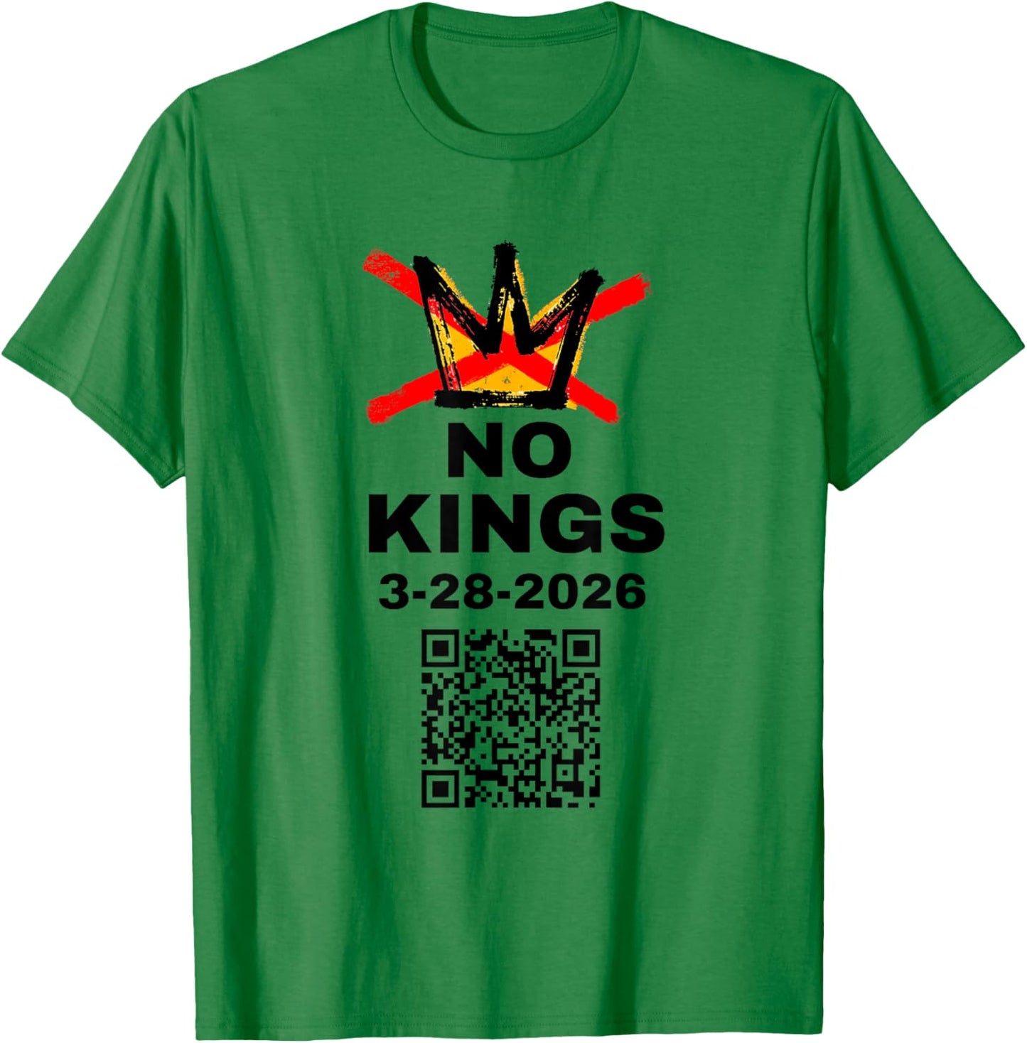 No Kings Day March 28 2026 No Kings in America T-Shirt - T-Shirt | Irish Green