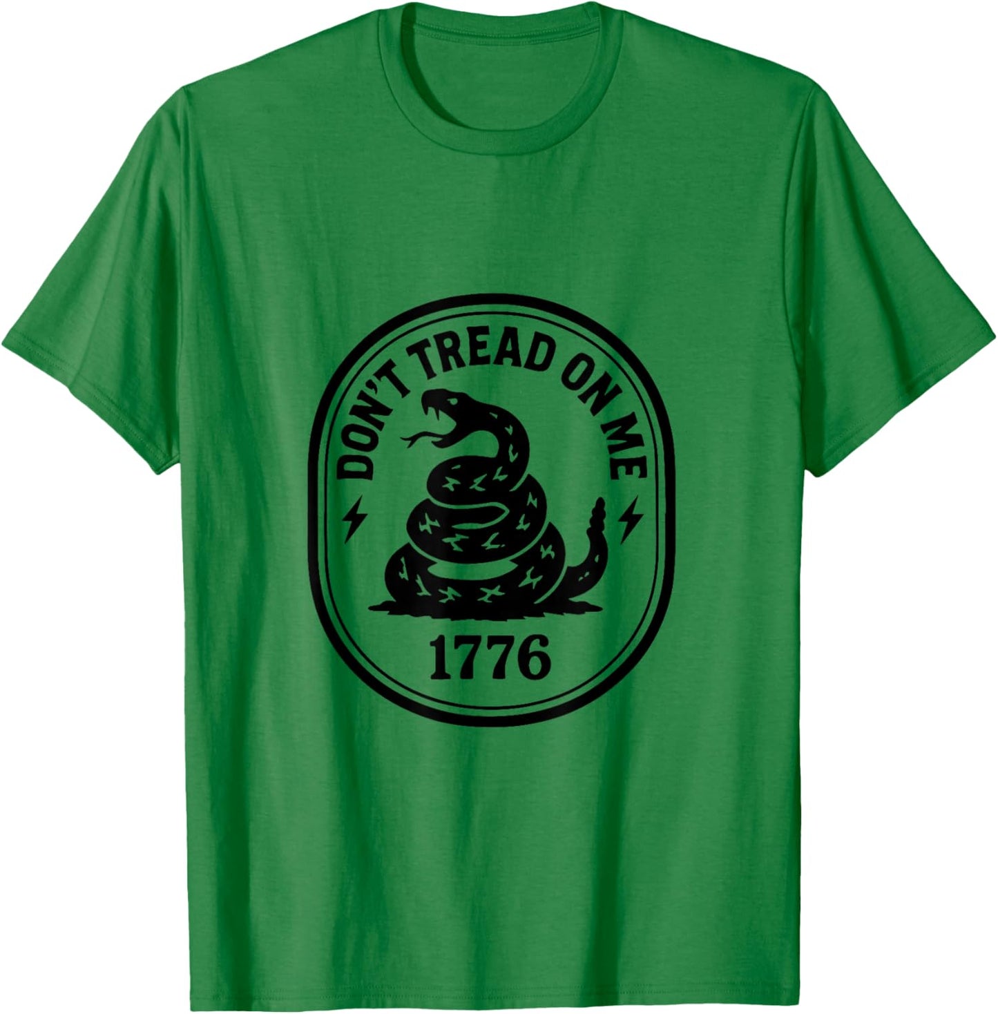 Don’t Tread On Me 1776 Snake Patriotic Retro USA Design T-Shirt - T-Shirt | Irish Green