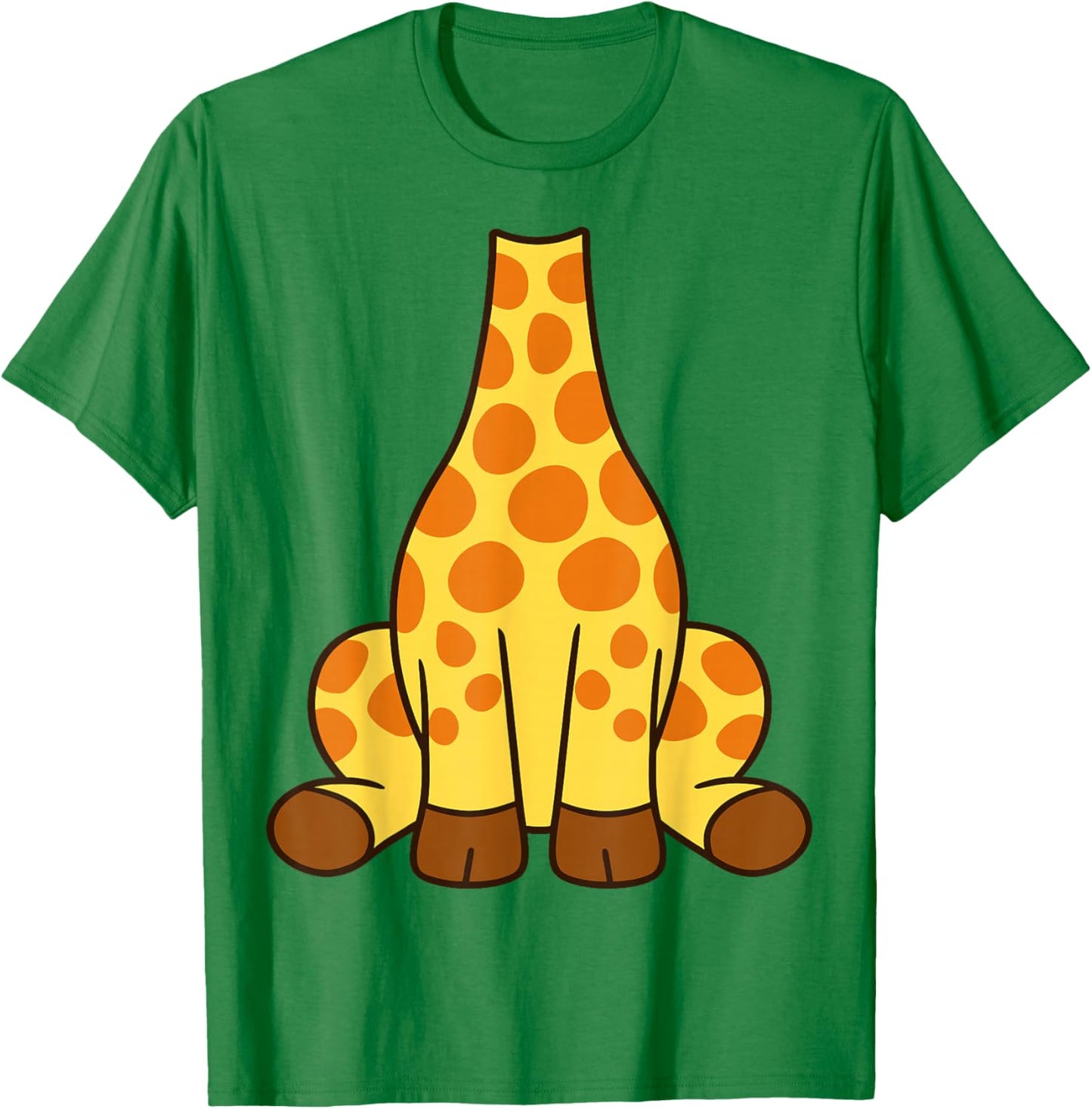 Giraffe Shirt Adult Men Women Kids Yellow Giraffe Costume T-Shirt - T-Shirt | Irish Green