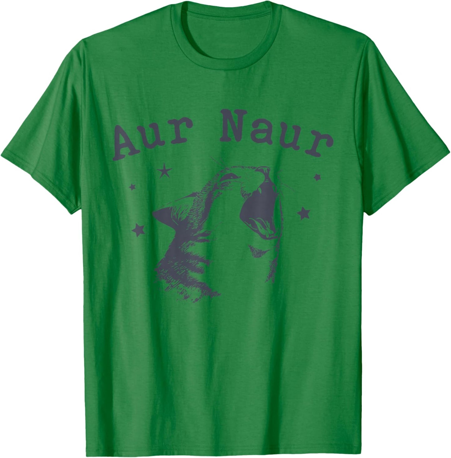 AUR Naur Cat Funny Sarcastic Oh No Australian Accent T-Shirt - T-Shirt | Irish Green