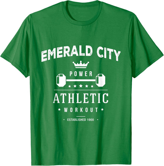 Wizard of Oz Emerald City Athletic Workout Costume Halloween T-Shirt - T-Shirt | Irish Green