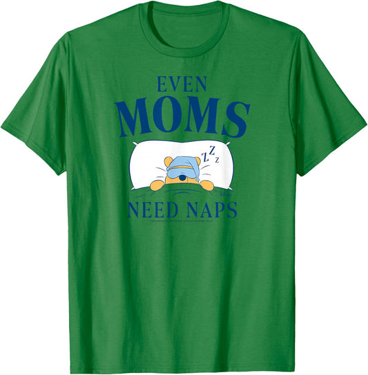 Winnie The Pooh - Even Moms Need Naps T-Shirt - T-Shirt | Irish Green