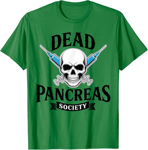 Dead Pancreas Society, Type One Diabetes Awareness, T1d T-Shirt - T-Shirt | Irish Green