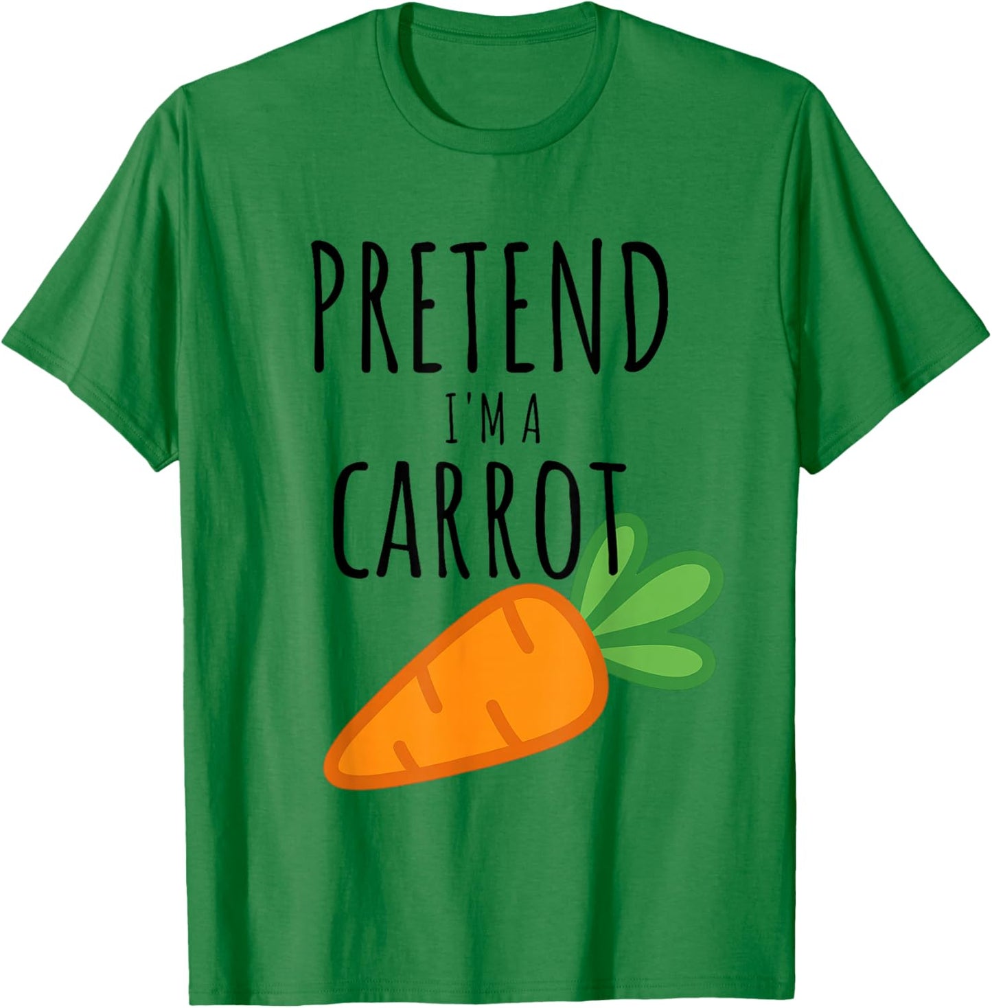 Pretend I'm A Carrot Funny Lazy Halloween Costume Men Women T-Shirt - T-Shirt | Irish Green