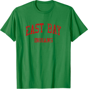 East Bay High School HS Gibsonton FL Vintage Sports T-Shirt - T-Shirt | Irish Green