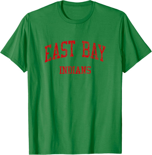 East Bay High School HS Gibsonton FL Vintage Sports T-Shirt - T-Shirt | Irish Green