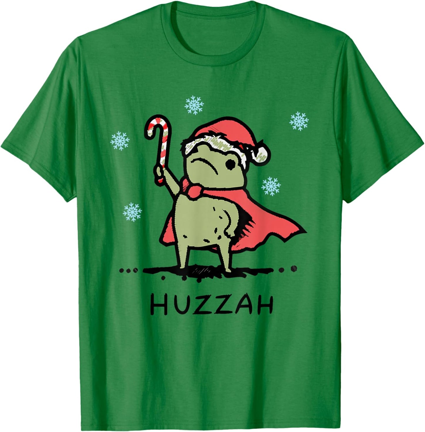 Frog Huzzah Frog Knight Funny Sword Meme Quote Christmas T-Shirt - T-Shirt | Irish Green