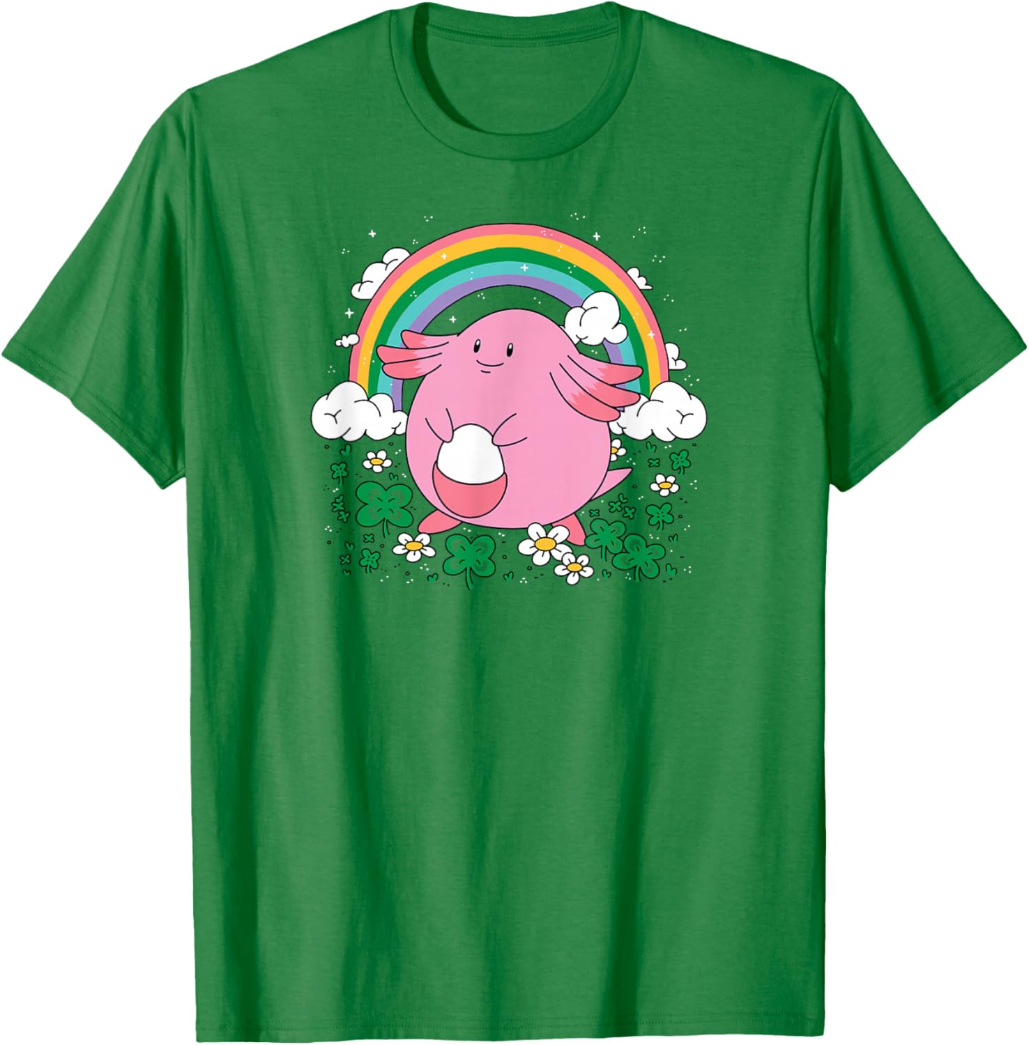 Pokémon - Chansey - St Patrick's Day - Shamrock T-Shirt - T-Shirt | Irish Green