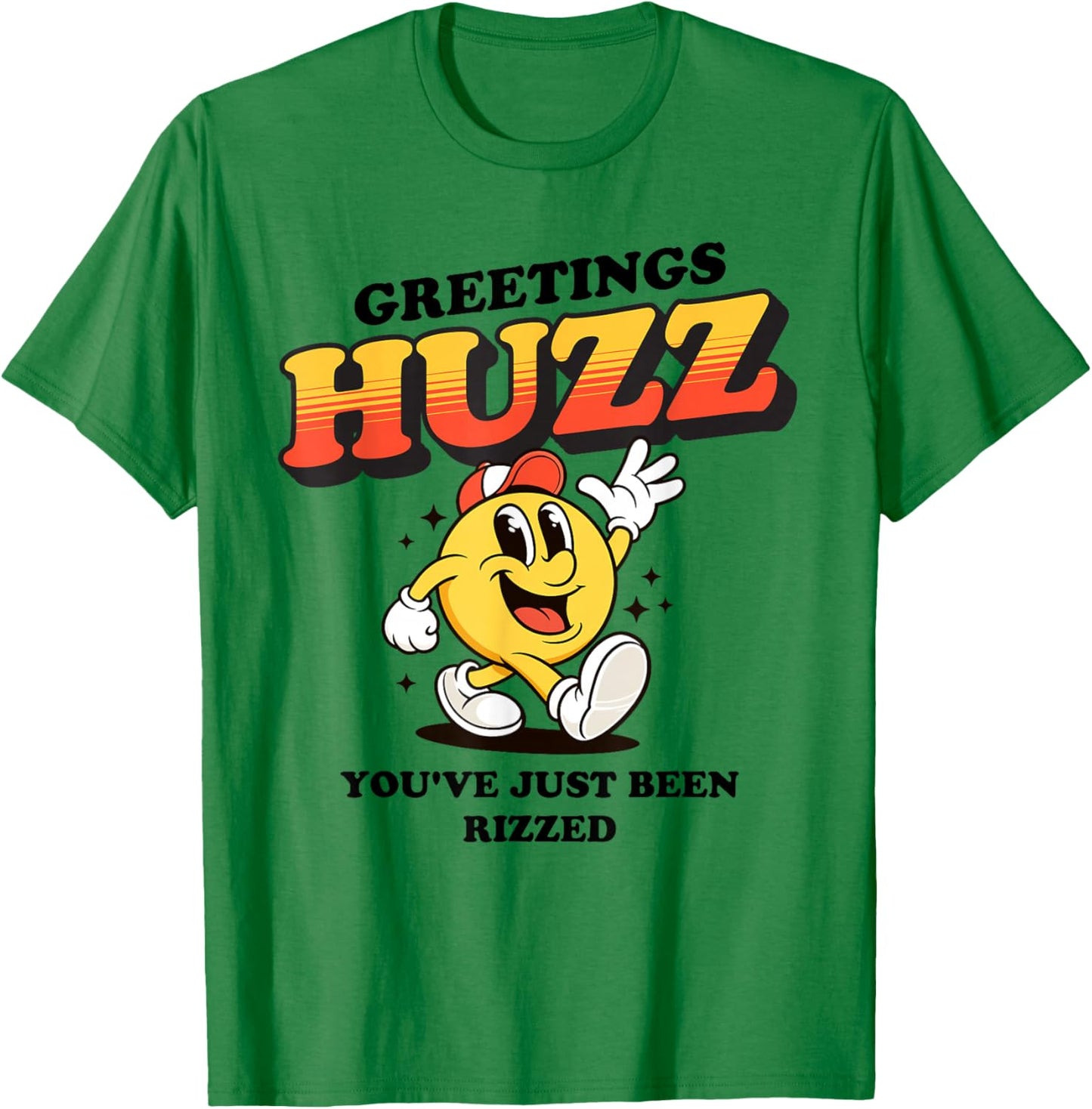 Greetings Huzz Meme Funny Flirting Valentine's Day Z Slang T-Shirt - T-Shirt | Irish Green