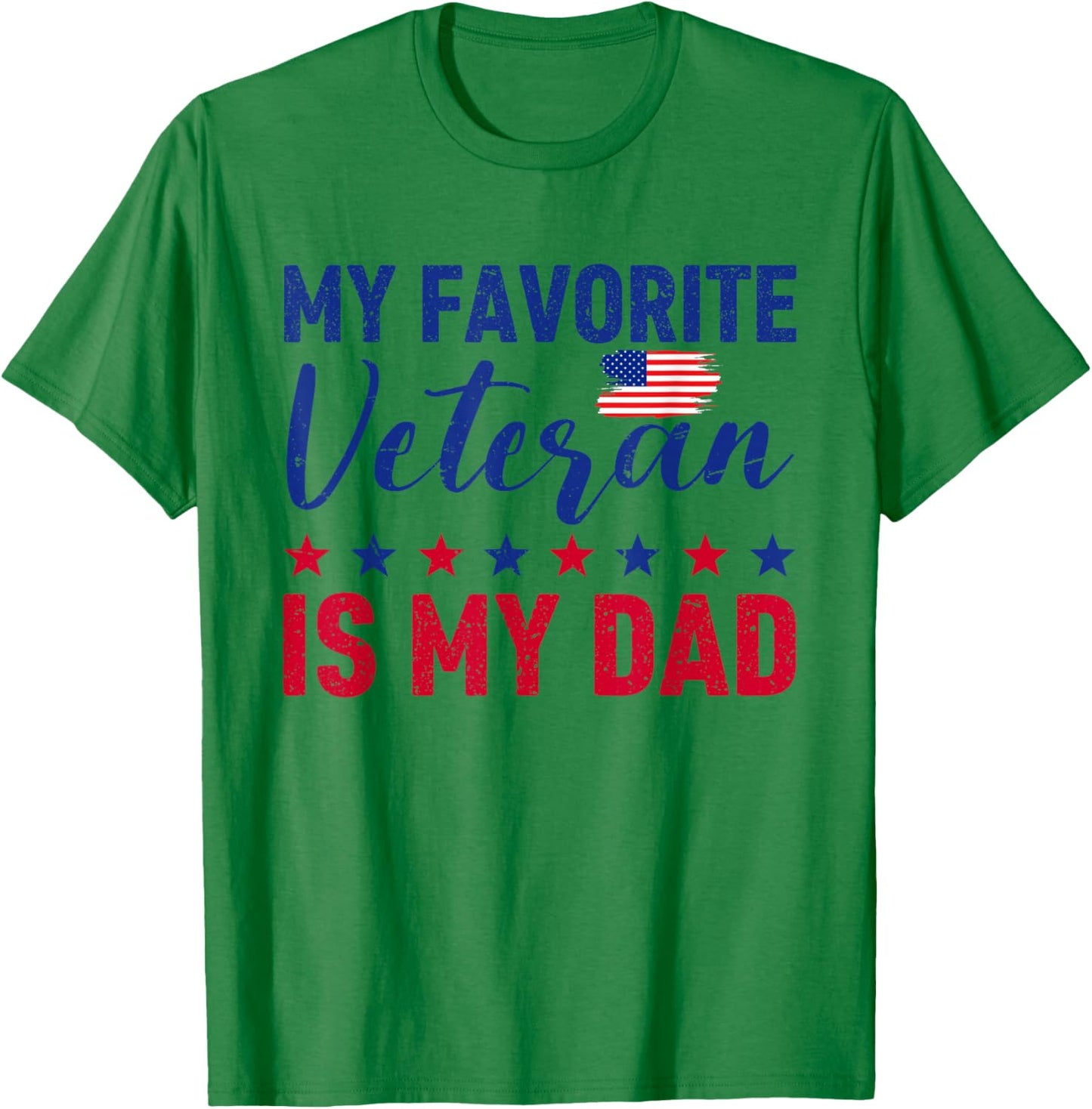 Father Veterans Day My Favorite Veteran is My Dad Proud Kids T-Shirt - T-Shirt | Irish Green
