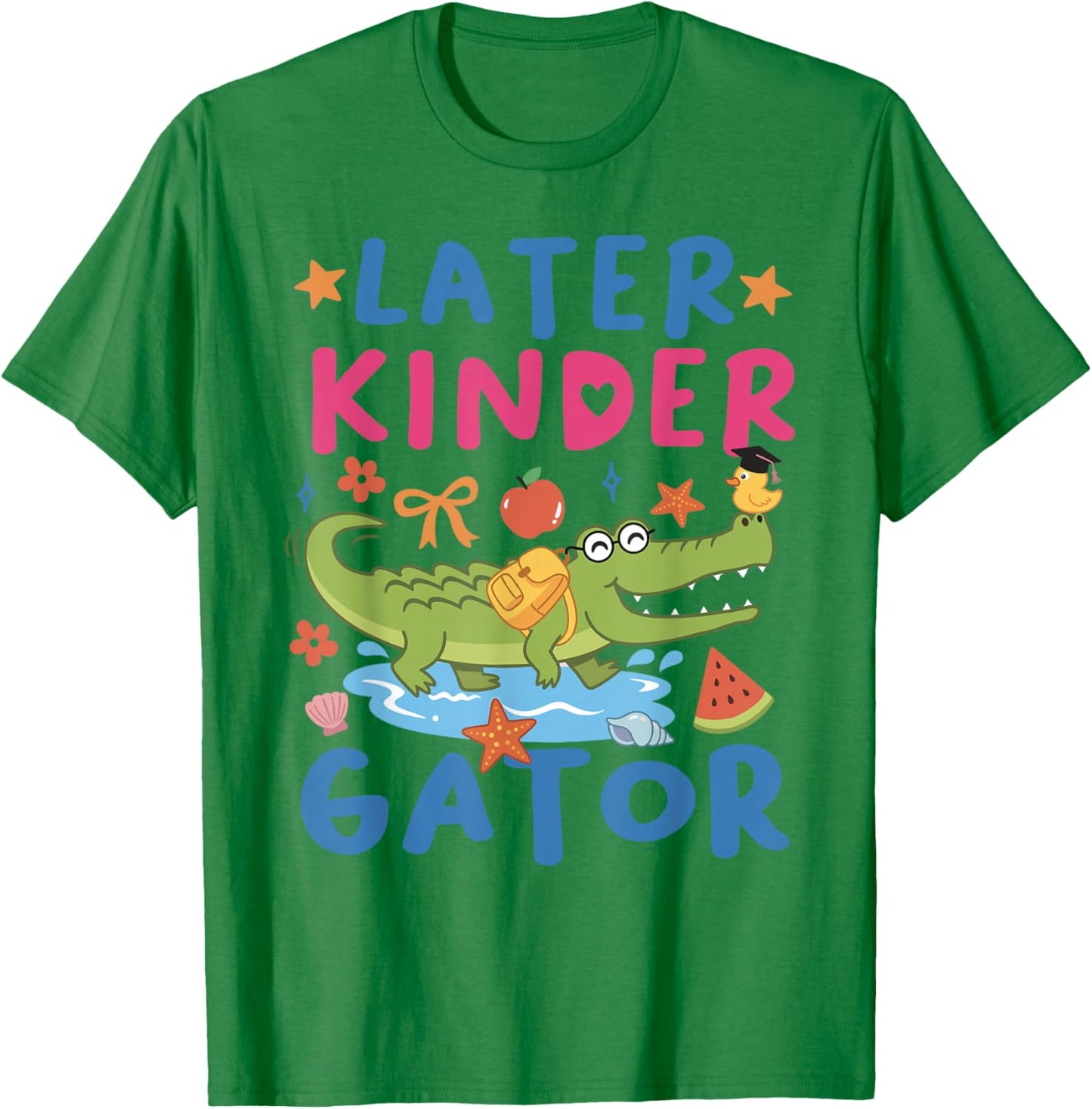See You Later Kindergarten Last Day School Teacher Alligator T-Shirt - T-Shirt | Irish Green