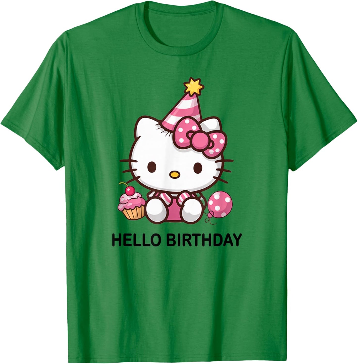 Kitty Birthday Party for Kids Cute Cat Birthday for Girl T-Shirt - T-Shirt | Irish Green