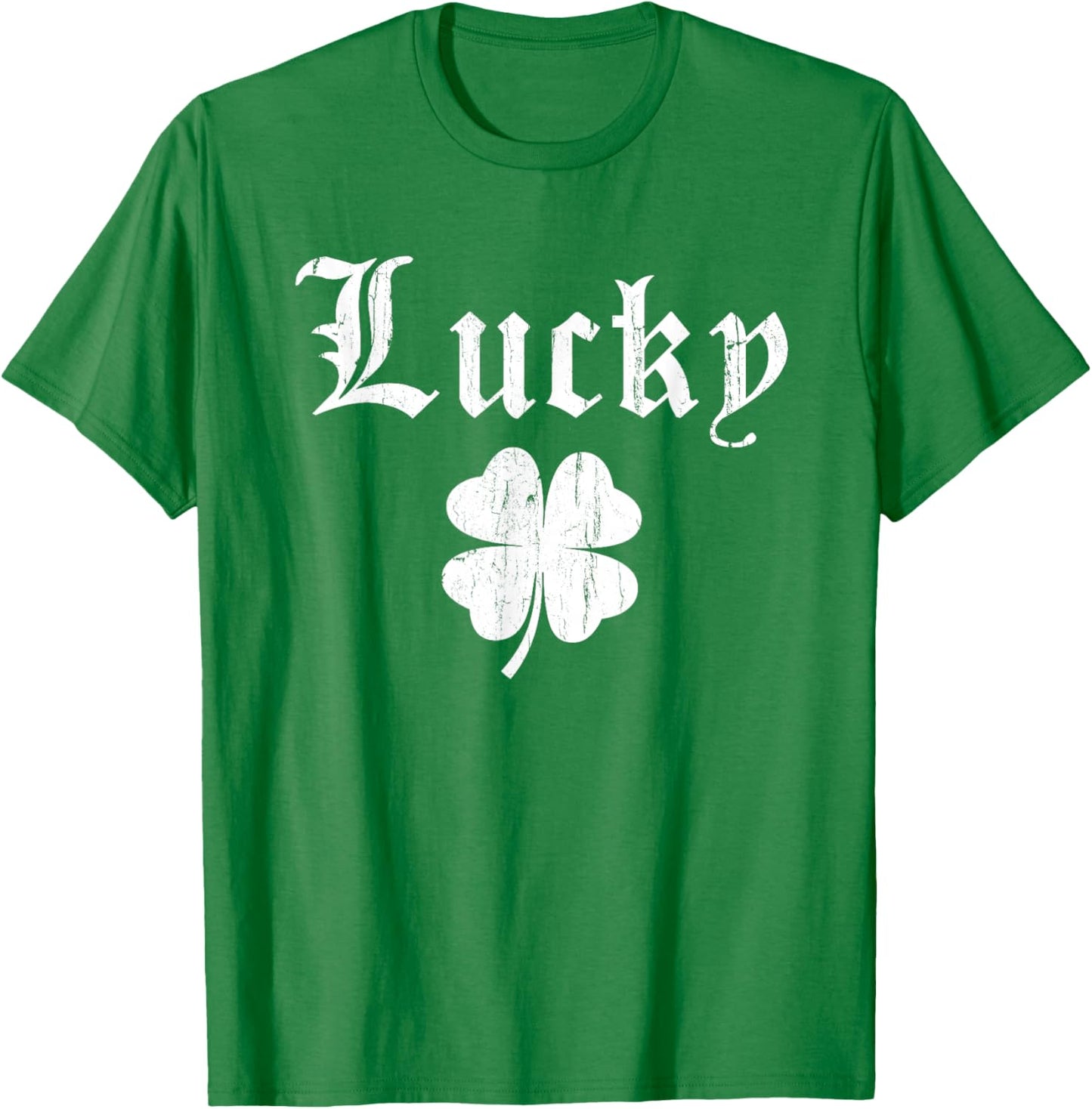 Lucky Shamrock Lucky Fucker Shamrock St. Patricks Day Adult T-Shirt - T-Shirt | Irish Green