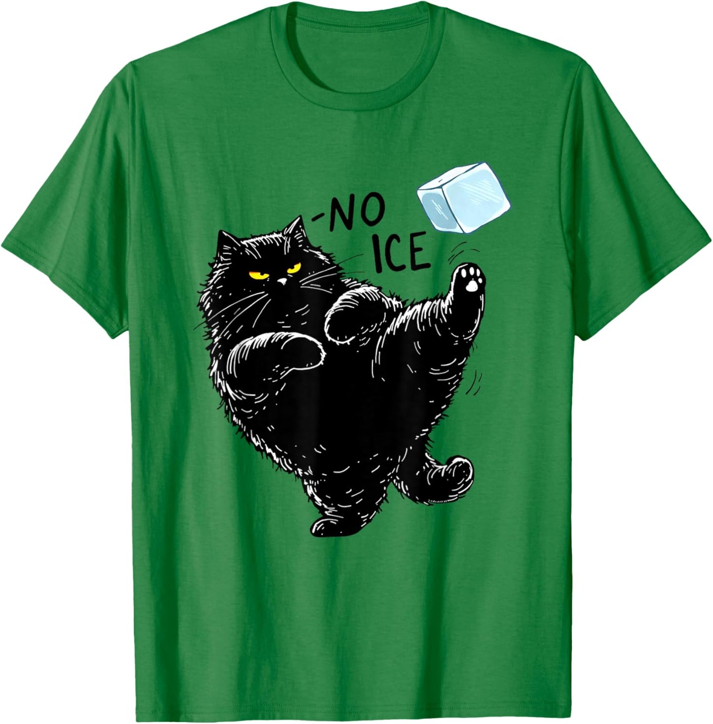 Angry Cat No Ice Beverage Meme Gifts T-Shirt - T-Shirt | Irish Green