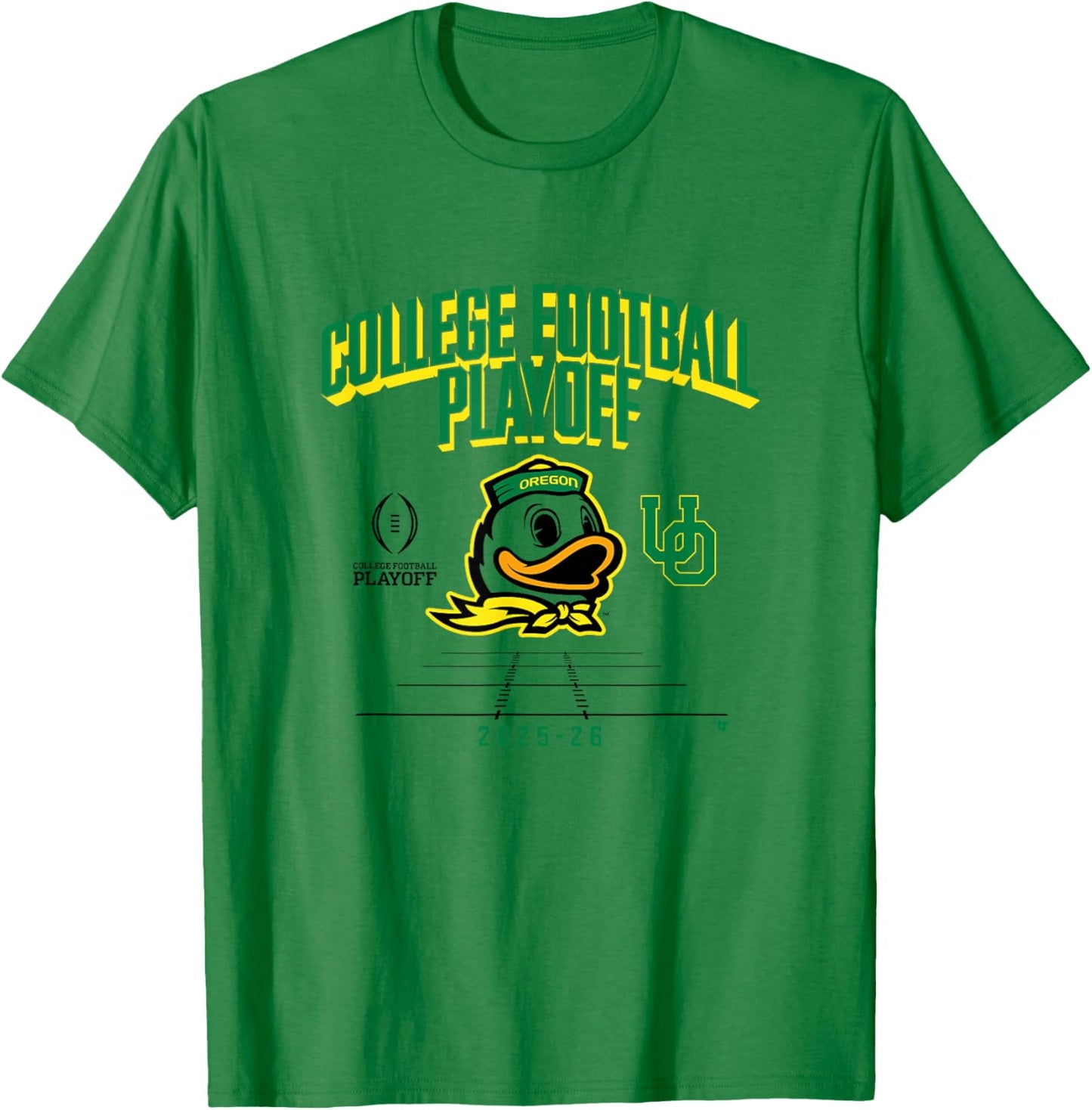 Oregon Ducks College Football Playoff Mascot Text 2025 T-Shirt - T-Shirt | Irish Green