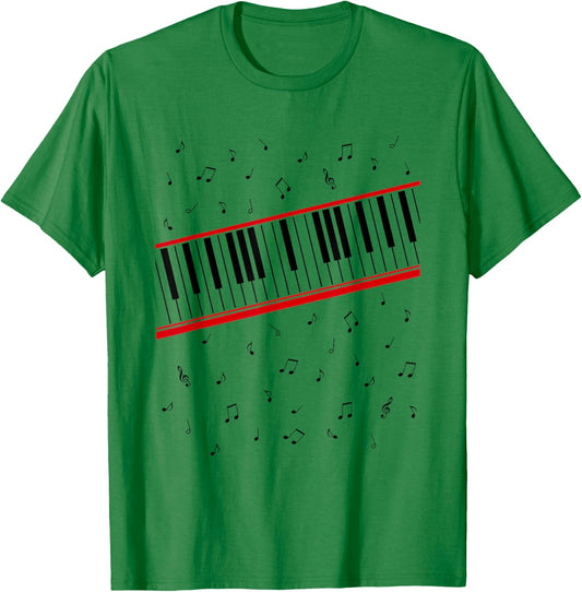 Piano Keys Funny Women T-Shirt - T-Shirt | Irish Green