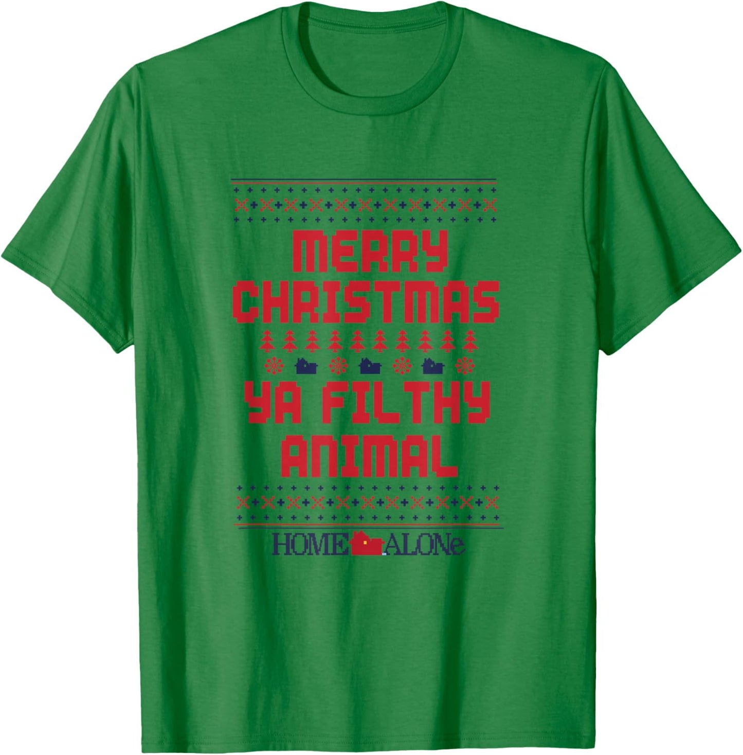 Home Alone Ya Filthy Animal Christmas T-Shirt - T-Shirt | Irish Green