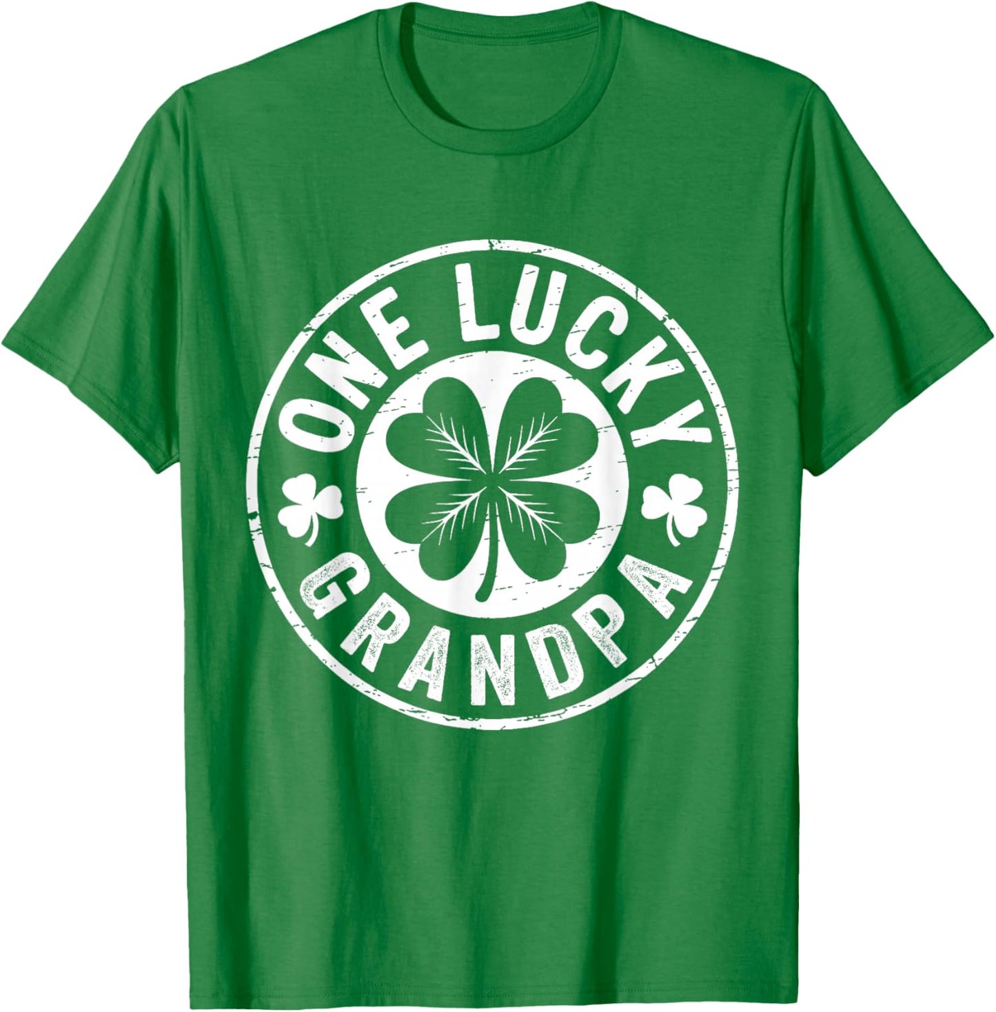 Vintage One Lucky Grandpa St Patricks Day Matching Family T-Shirt - T-Shirt | Irish Green