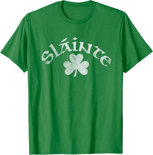 Sláinte Irish Shamorck Distressed T-Shirt - T-Shirt | Irish Green