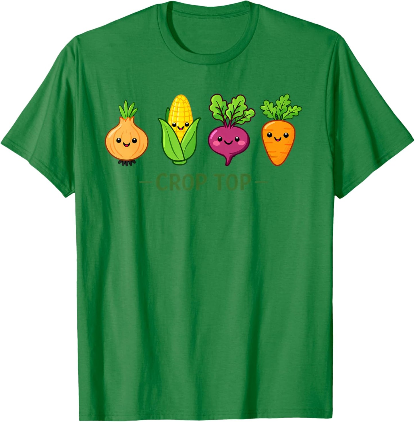 Crop Top Cute Vegetable Pun Funny Gardener Joke T-Shirt - T-Shirt | Irish Green