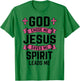 Christian Faith God Chose Me Jesus Saved Spirit Leads Me T-Shirt - T-Shirt | Irish Green