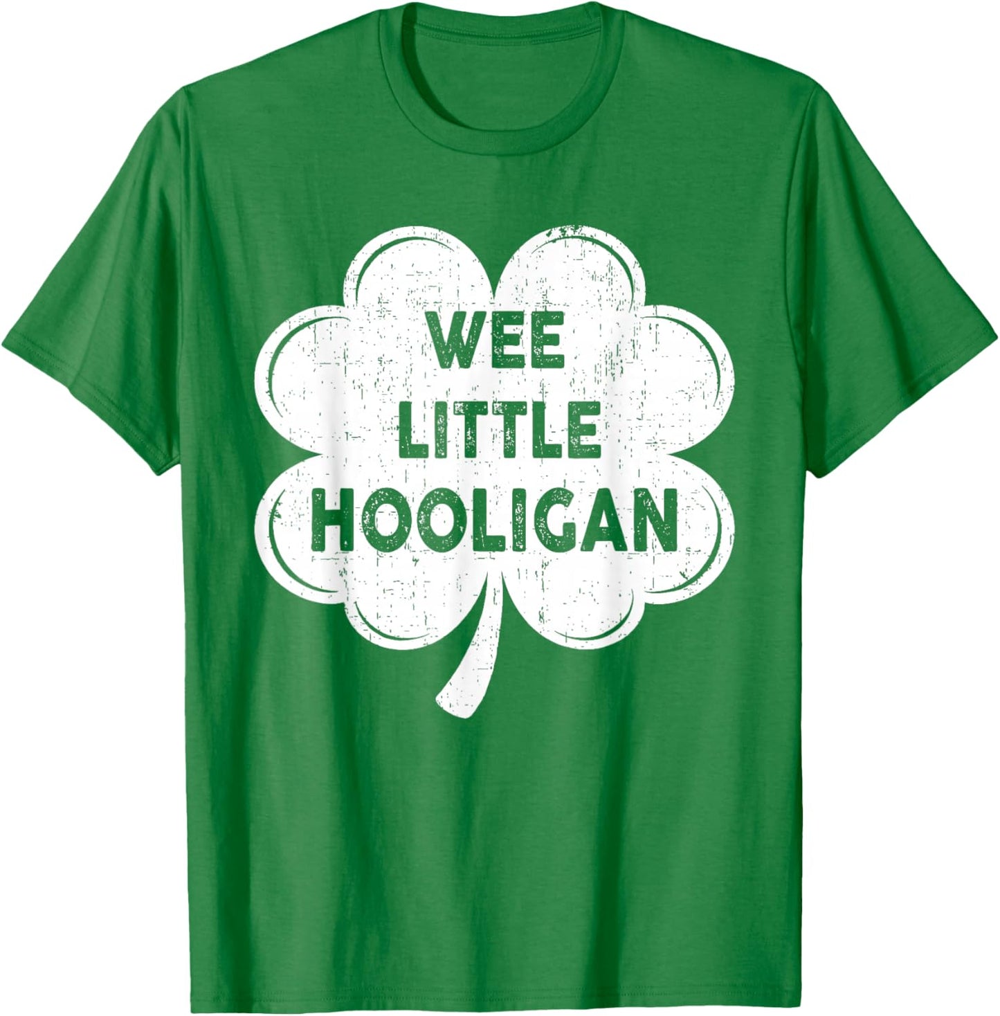 Wee Little Hooligan Funny St Patrick's Day Kids Boys Girls T-Shirt - T-Shirt | Irish Green