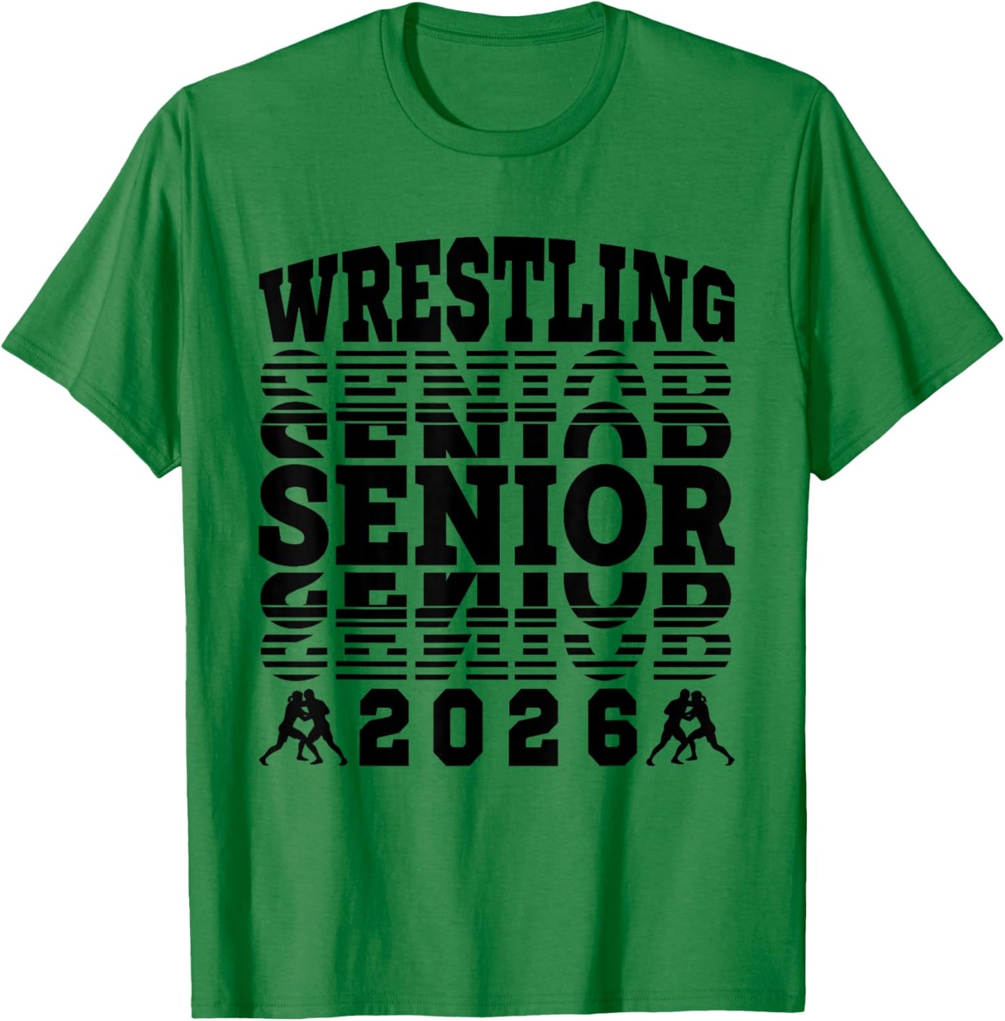 Wrestling Senior 2026 Graduation T-Shirt - T-Shirt | Irish Green