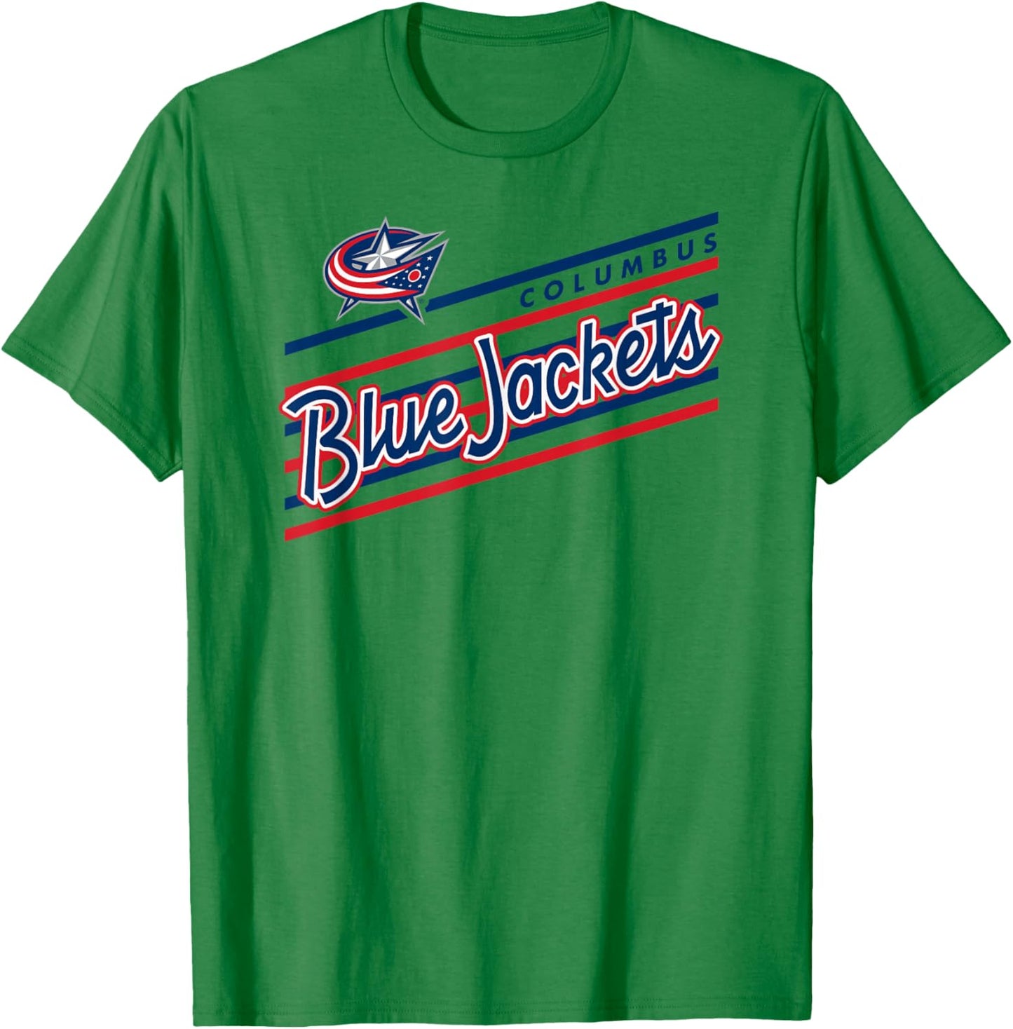 Columbus Blue Jackets Retro Performer Gray NHL Licensed T-Shirt - T-Shirt | Irish Green